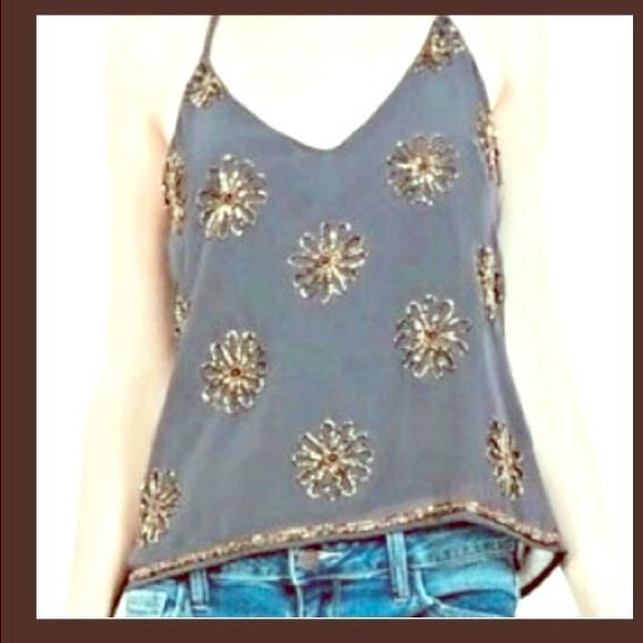 FREE w 10.00 purchase🌞En Creme Embelished Cami S - Picture 1 of 3